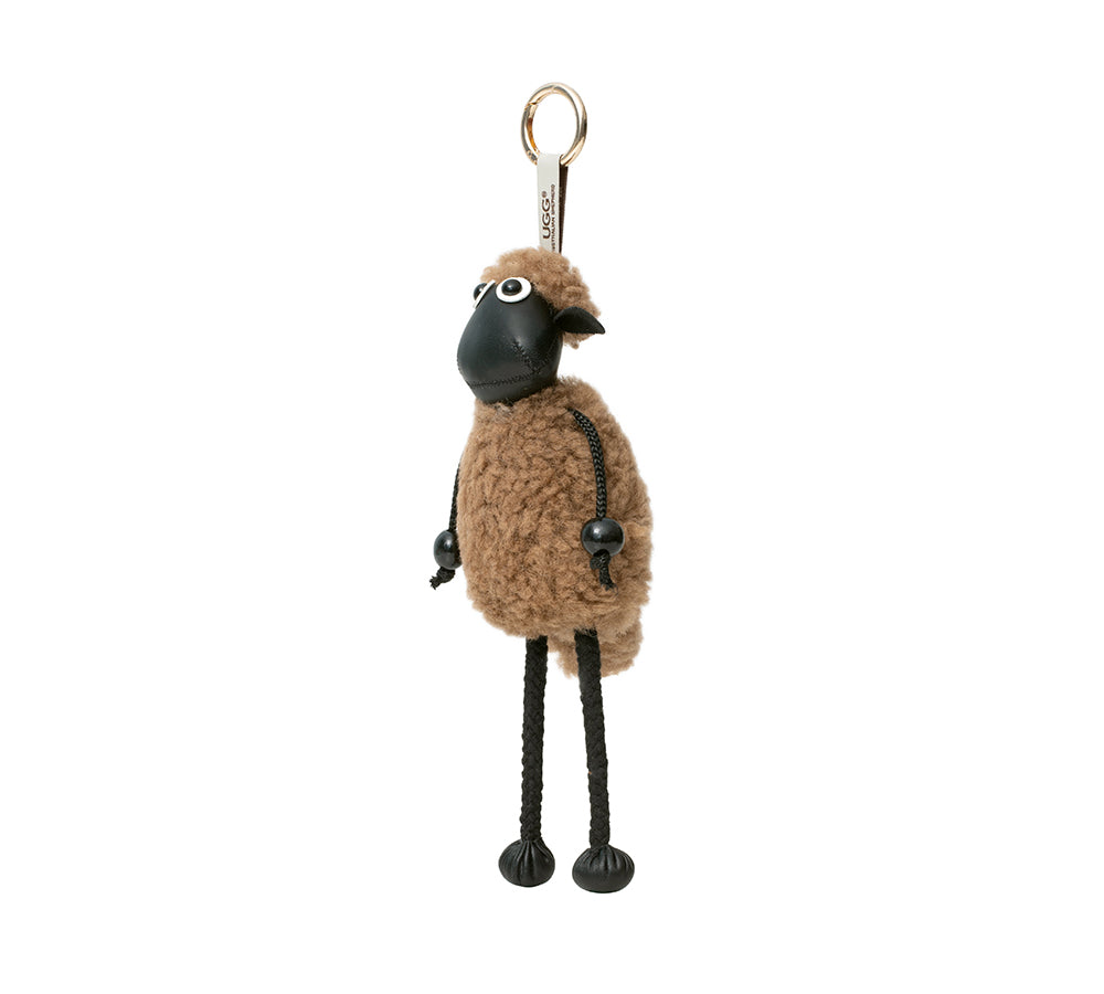 Fluffy Sheepskin Wool Sheep Keyrings