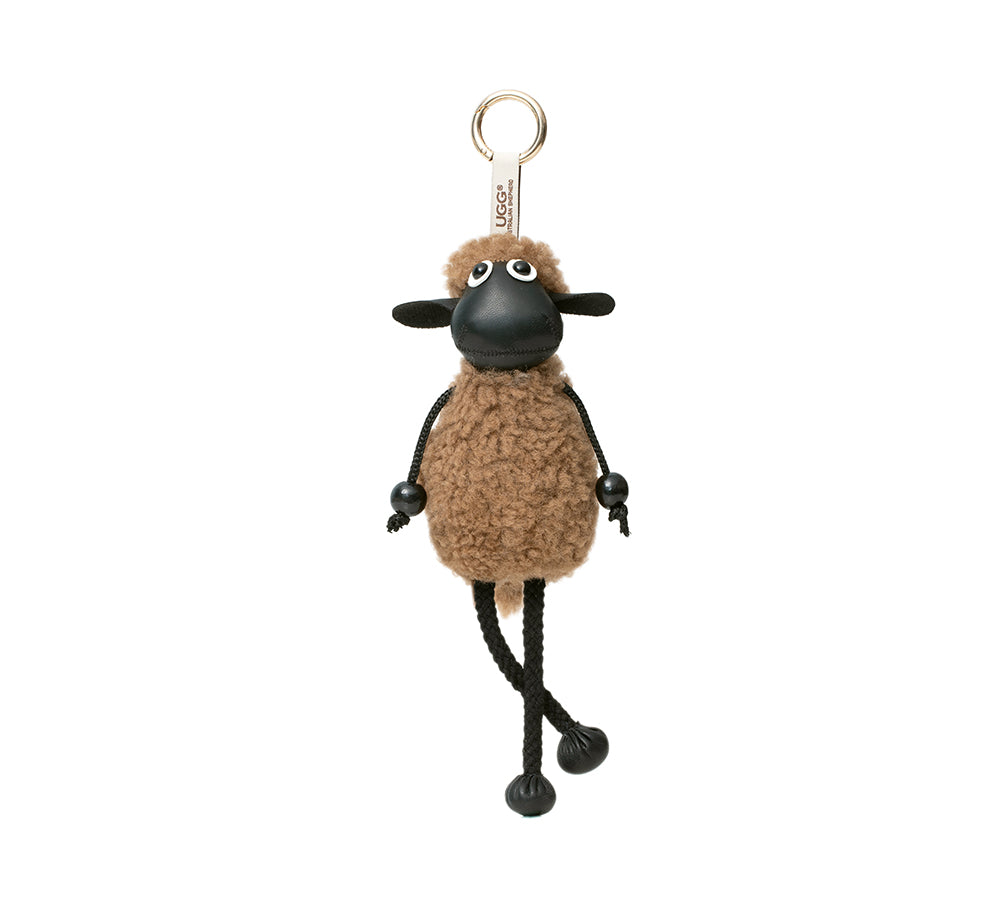 Fluffy Sheepskin Wool Sheep Keyrings