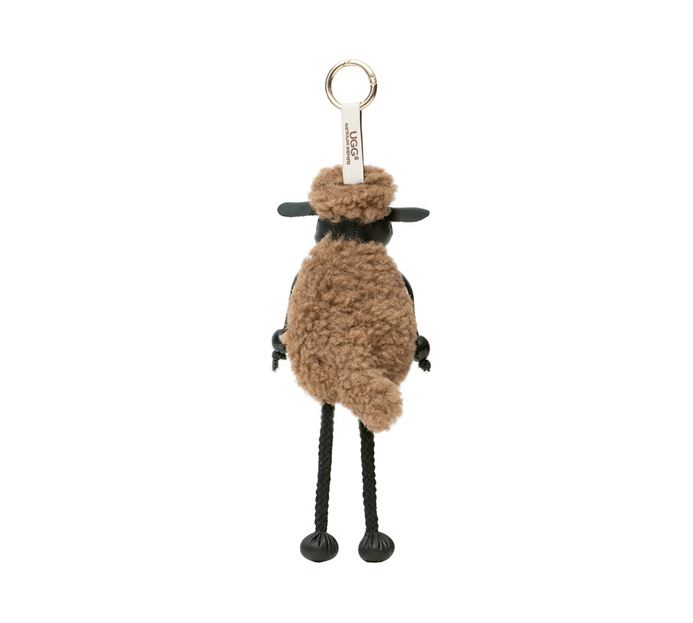 Fluffy Sheepskin Wool Sheep Keyrings