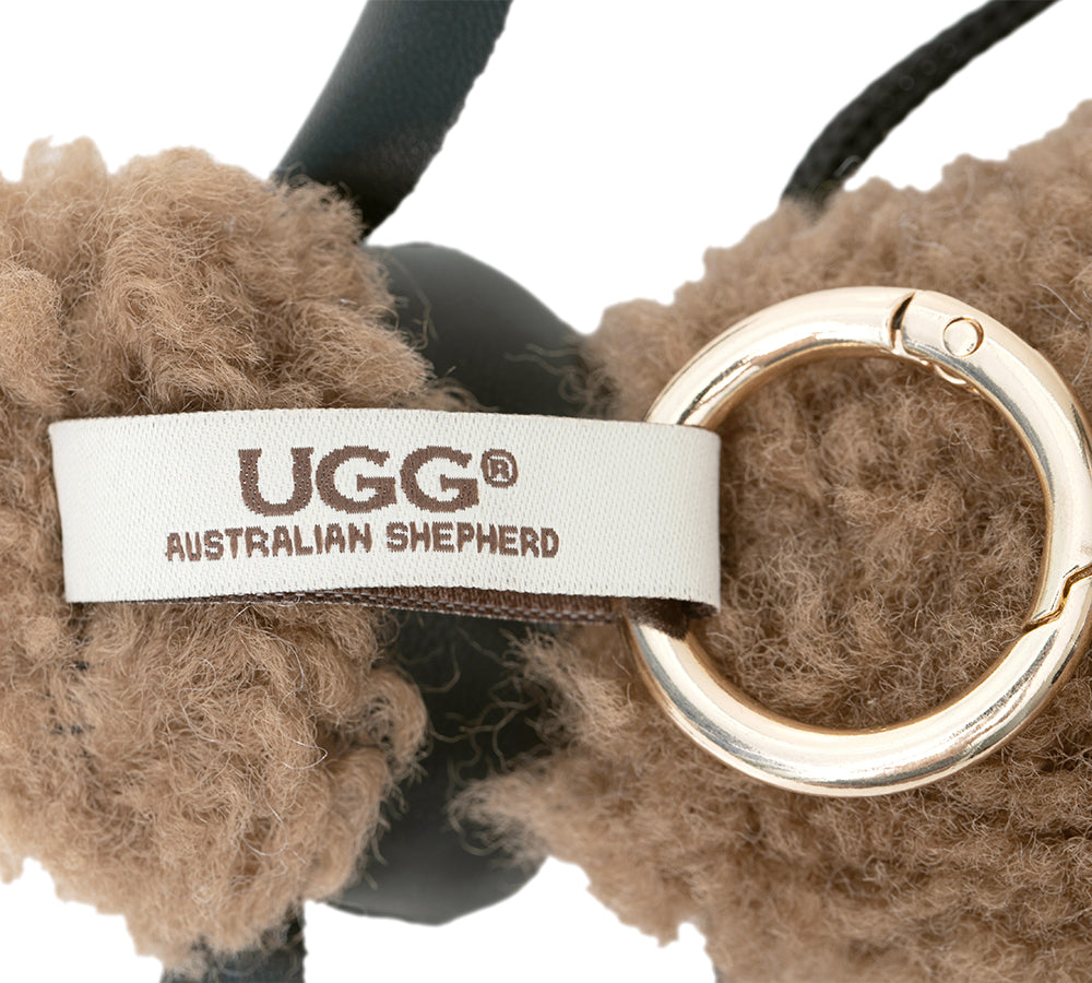 Fluffy Sheepskin Wool Sheep Keyrings