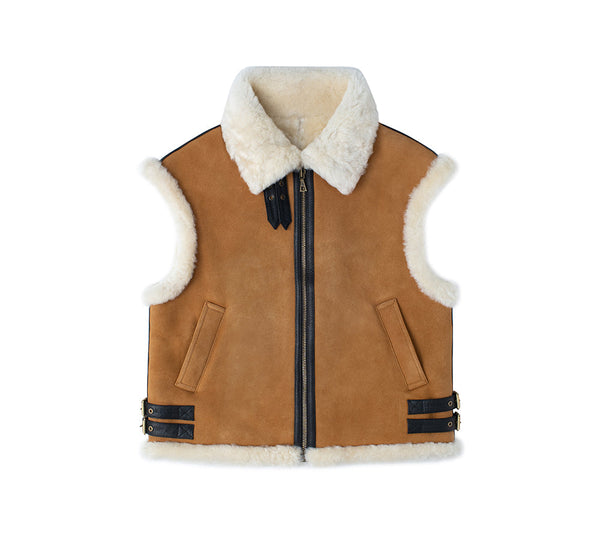 EVERAU® Fluffy Zip Sleeveless Vest Dale