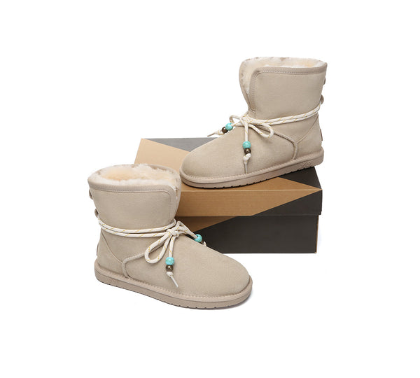 AUSTRALIAN SHEPHERD® UGG Women Sheepskin Wool Lace Up Fashion Boots Carlos UGG AUSTRALIAN SHEPHERD