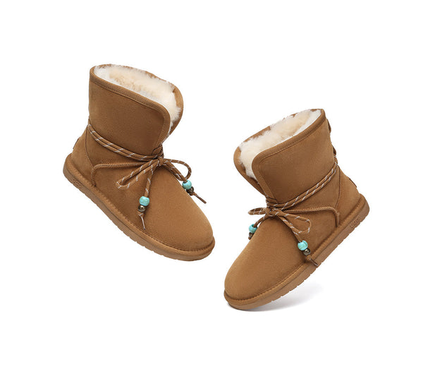 AUSTRALIAN SHEPHERD® UGG Women Sheepskin Wool Lace Up Fashion Boots Carlos UGG AUSTRALIAN SHEPHERD