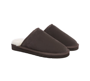 Men Slippers Sheepskin Wool Nonslip Home Slippers Cruz