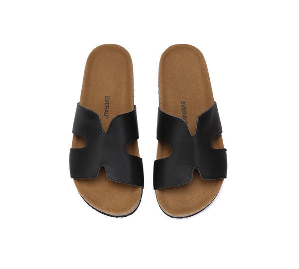 EVERAU® Women Slides Leather Flat Heidy