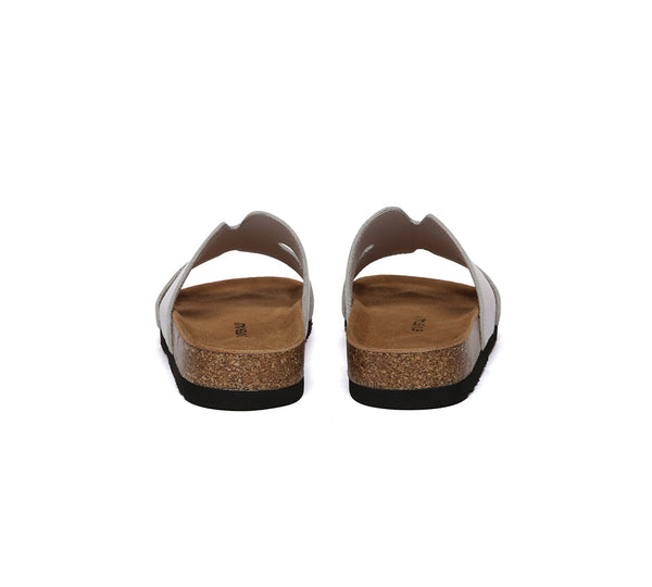 EVERAU® Women Slides Leather Flat Heidy