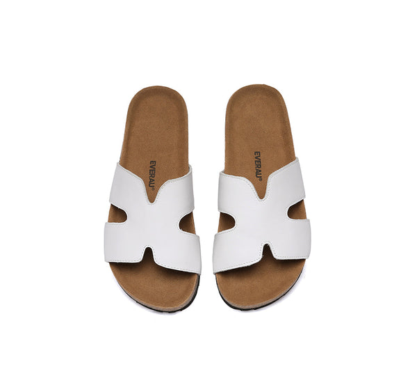 EVERAU® Women Slides Leather Flat Heidy