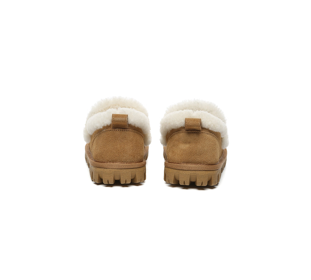 AUSTRALIAN SHEPHERD® UGG Slippers Women Sheepskin Wool Ankle Rilee Loafers