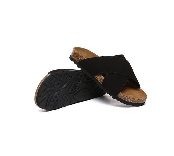 EVERAU® Women Slides Leather Crossover Croia