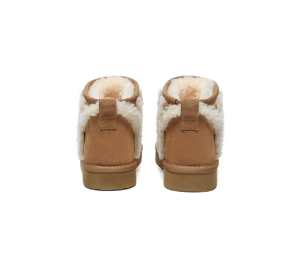 UGG Boots Sheepskin Wool Shearling Lined Ankle Ultra Mini Darby