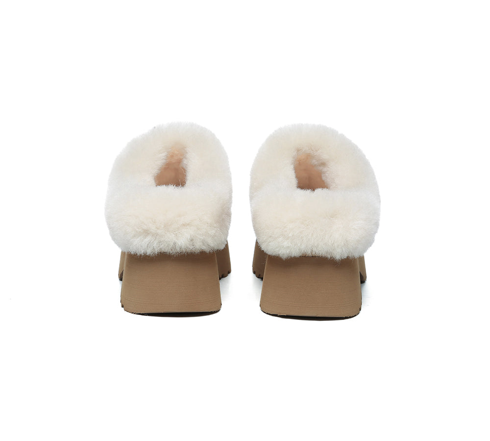 AUSTRALIAN SHEPHERD® UGG Slippers Sheepskin Wool Ankle Chunky Platform Murray