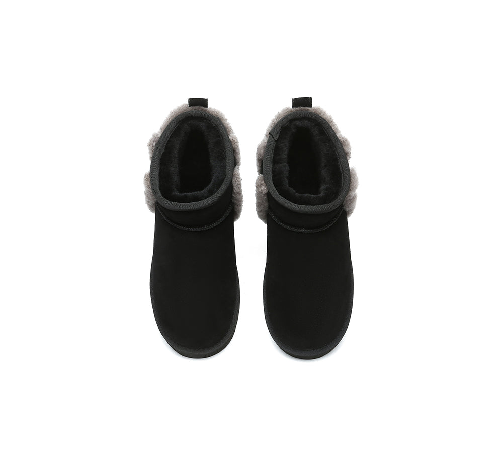 UGG Boots Sheepskin Wool Shearling Lined Ankle Ultra Mini Darby