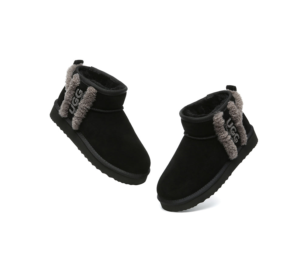 UGG Boots Sheepskin Wool Shearling Lined Ankle Ultra Mini Darby