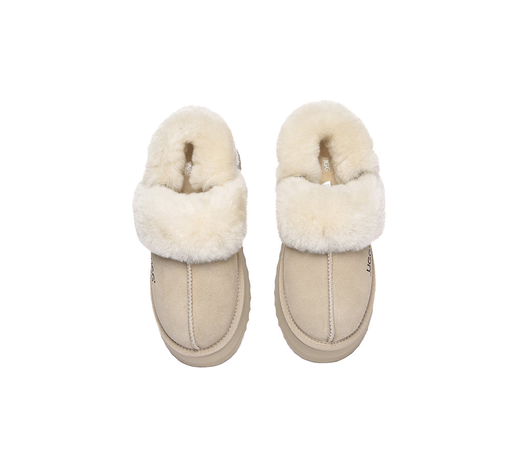 AUSTRALIAN SHEPHERD® UGG Slippers Women Removable Wool Strap Slingback Platform Musa - UGG EXPRESS