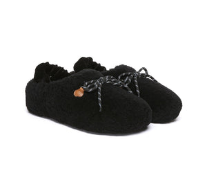 UGG Slippers Women Curly Sheepskin Wool Slingback Barrett