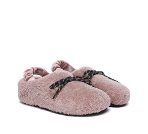 UGG Slippers Women Curly Sheepskin Wool Slingback Barrett