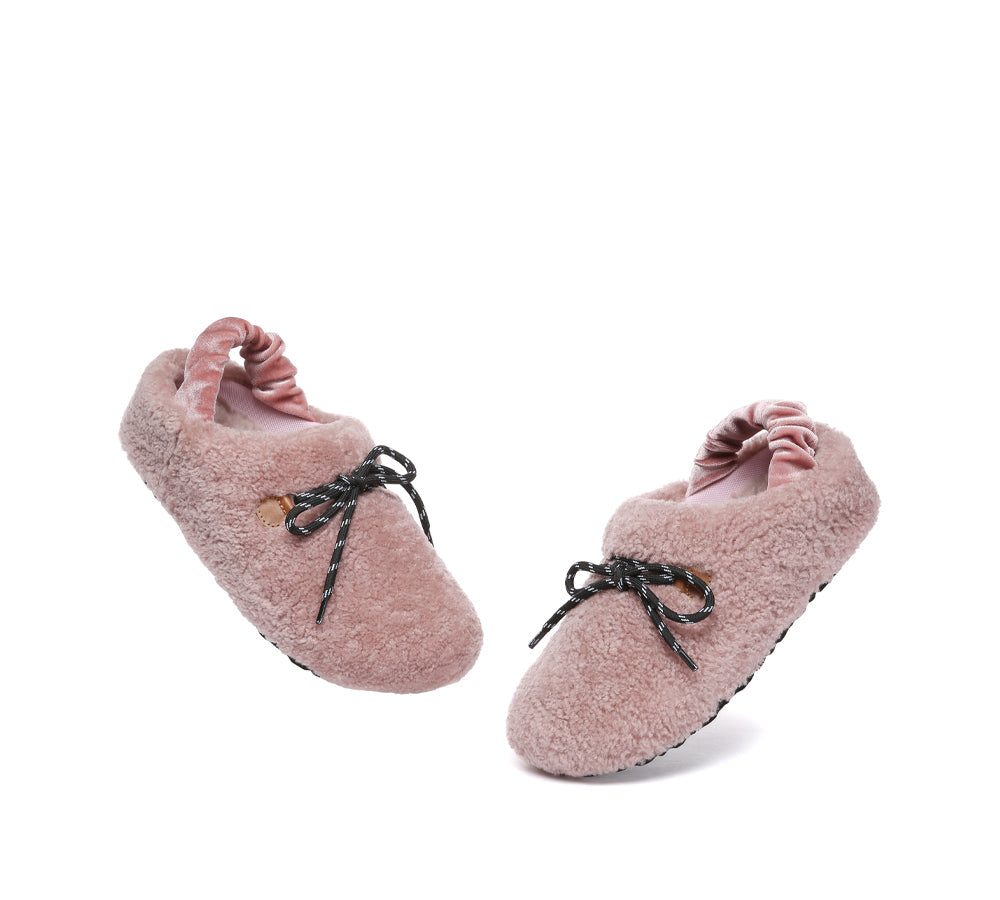 UGG Slippers Women Curly Sheepskin Wool Slingback Barrett