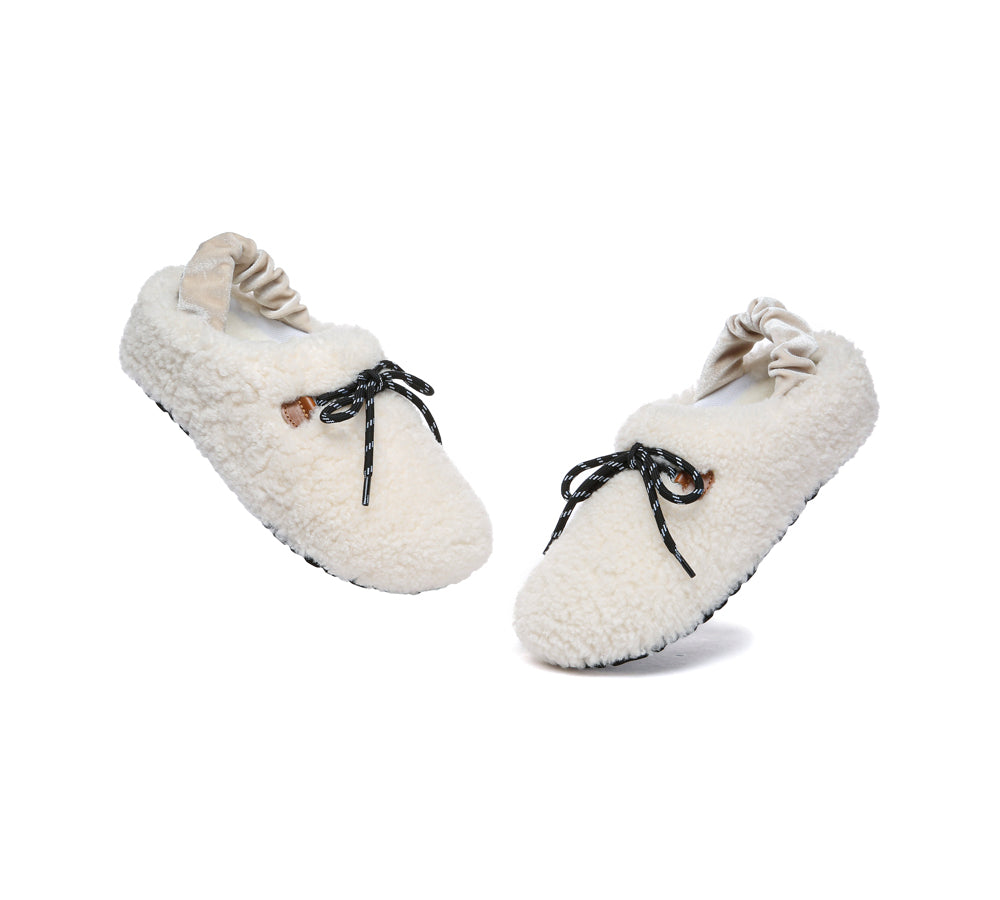 UGG Slippers Women Curly Sheepskin Wool Slingback Barrett