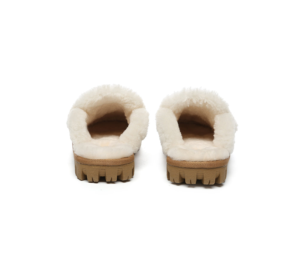 UGG Slippers Women Sheepskin Wool Shearling Lined Rilee