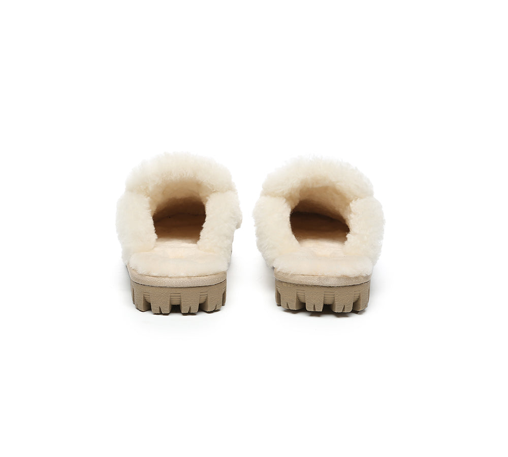 UGG Slippers Women Sheepskin Wool Shearling Lined Rilee