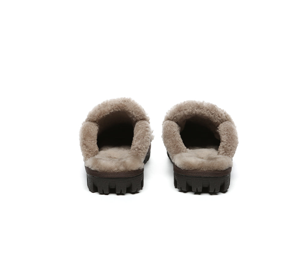 UGG Slippers Women Sheepskin Wool Shearling Lined Rilee