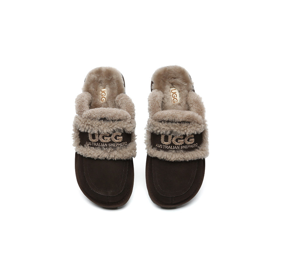 AUSTRALIAN SHEPHERD® UGG Slippers Women Sheepskin Wool Shearling Lined Rilee