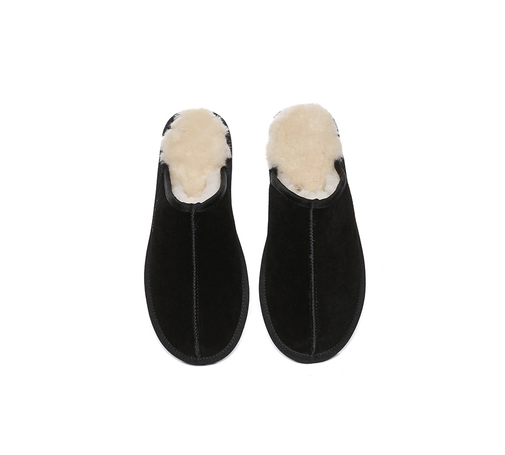 EVERAU® UGG Slippers Men Sheepskin Wool Scuff Bennett - UGG EXPRESS