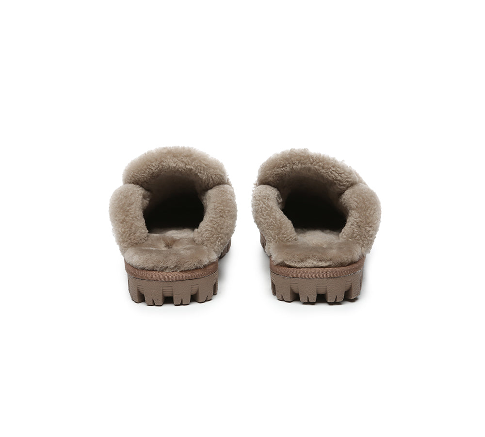 UGG Slippers Women Sheepskin Wool Shearling Lined Rilee