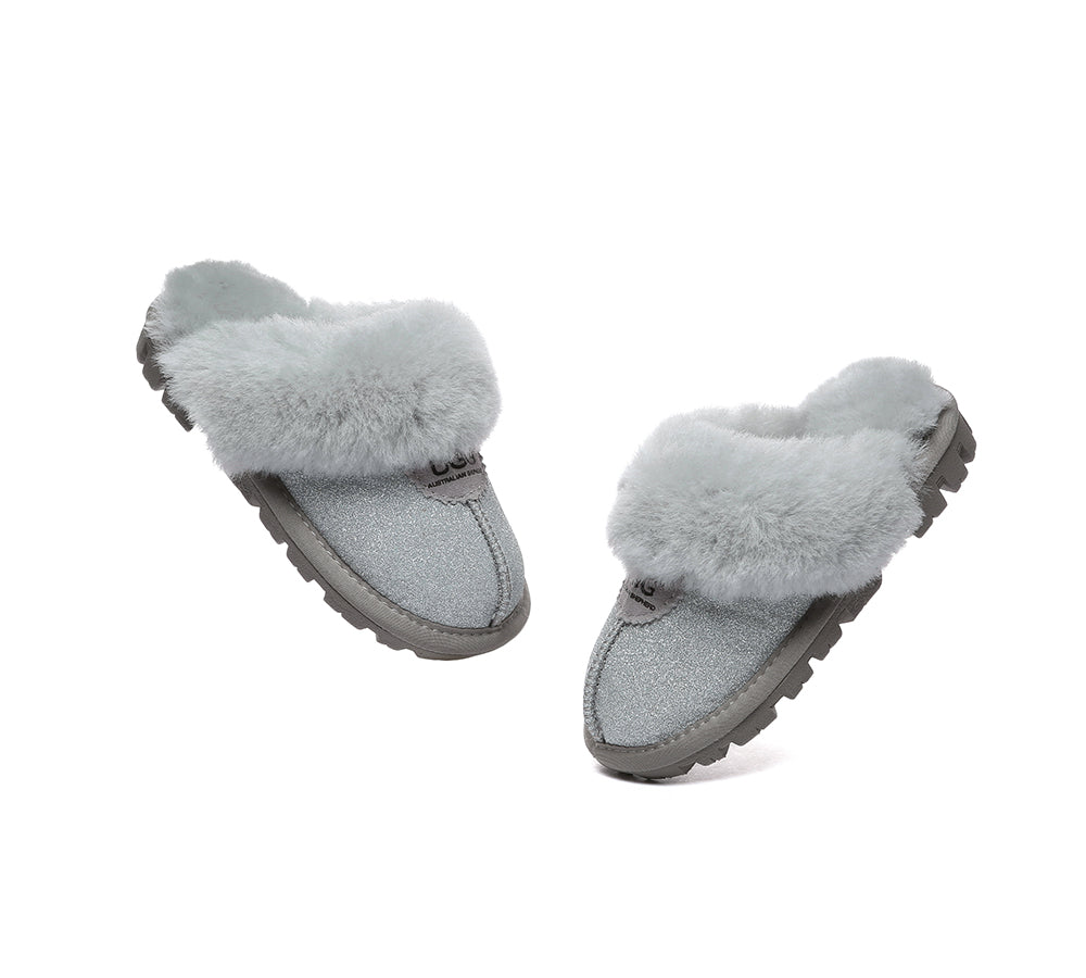 AUSTRALIAN SHEPHERD® UGG Slippers Kids Sheepskin Wool Shirley - UGG EXPRESS