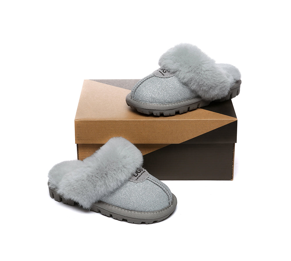 AUSTRALIAN SHEPHERD® UGG Slippers Kids Sheepskin Wool Shirley - UGG EXPRESS