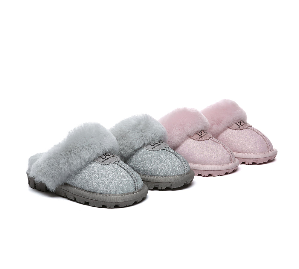 AUSTRALIAN SHEPHERD® UGG Slippers Kids Sheepskin Wool Shirley - UGG EXPRESS