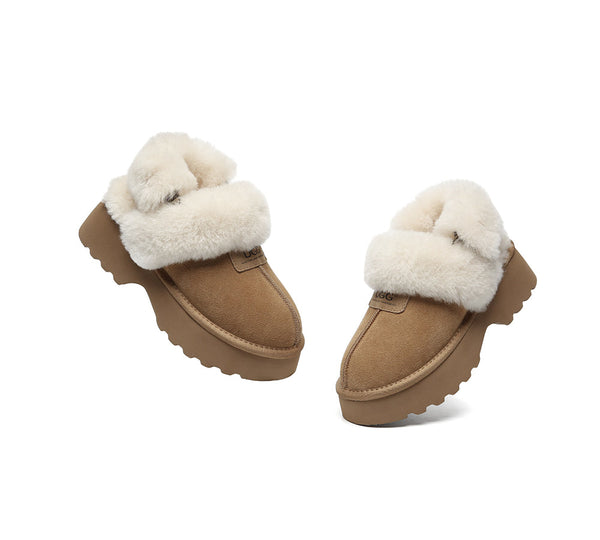 AUSTRALIAN SHEPHERD® UGG Slippers Women Chunky Platform Muna