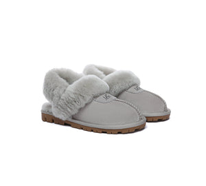 AUSTRALIAN SHEPHERD® UGG Slippers Women Removable Wool Fluffy Strap Slingback Waffle - UGG EXPRESS