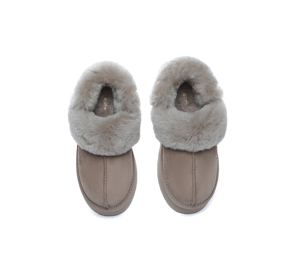 UGG Slippers Women Removable Wool Strap Slingback Platform Musa