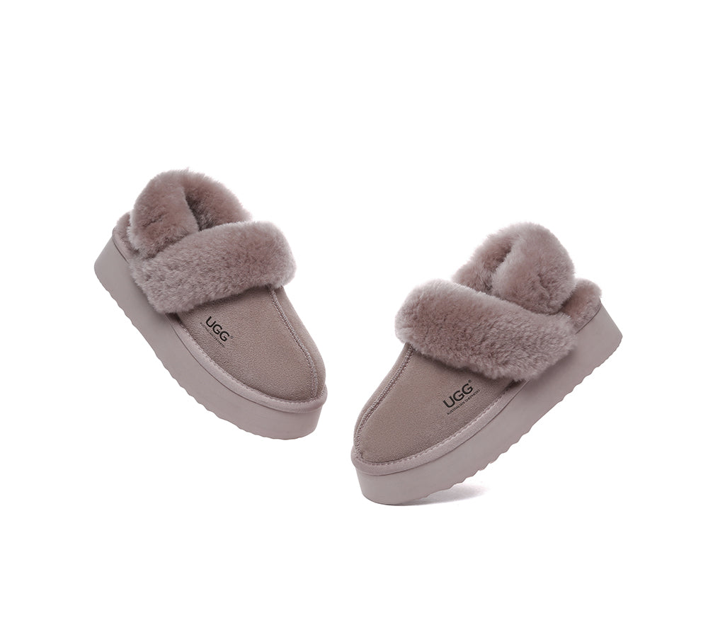 UGG Slippers Women Removable Wool Strap Slingback Platform Musa