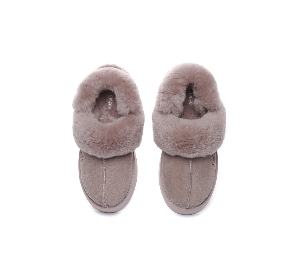 UGG Slippers Women Removable Wool Strap Slingback Platform Musa