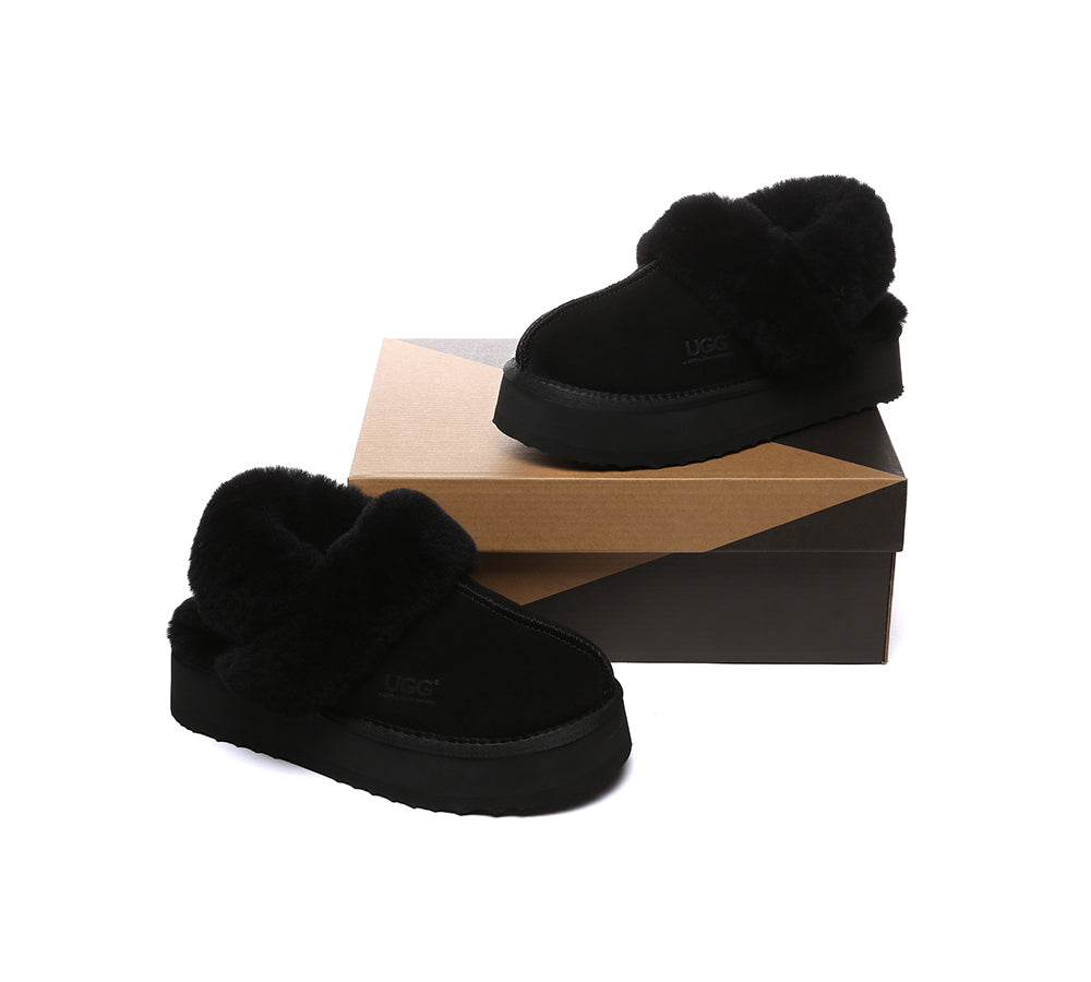 UGG Slippers Women Removable Wool Strap Slingback Platform Musa