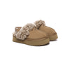 UGG Slippers Women Removable Wool Strap Slingback Platform Waffle Curly