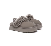 AUSTRALIAN SHEPHERD?? UGG Slippers Women Removable Wool Strap Slingback Platform Waffle Curly - UGG EXPRESS