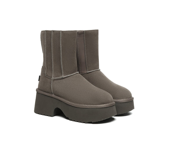 UGG EVERAU® UGG Boots Short Zipper Chunky Platform Yuana