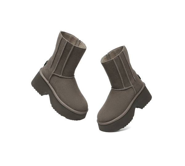 UGG EVERAU® UGG Boots Short Zipper Chunky Platform Yuana