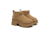 UGG Boots Sheepskin Wool Ankle Chunky Platform Ariel