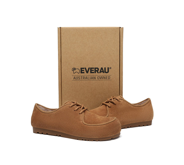 EVERAU® Women Slippers Suede Lace Up Brandon EVERAU