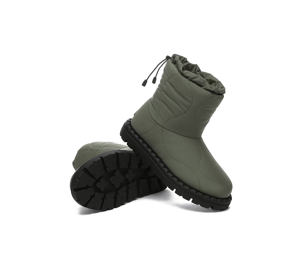 EVERAU® UGG Boots Women Sheepskin Wool Waterproof Drawstring Boots Sonita - UGG Boots - Green - AU Ladies 4 / AU Men 2 / EU 35 - Uggoutlet