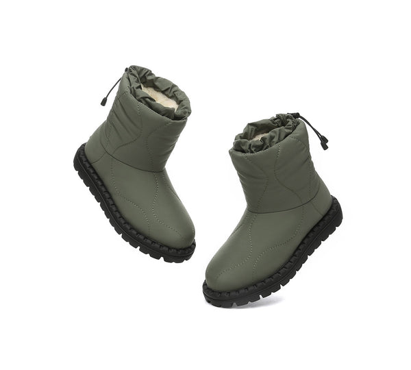 EVERAU® UGG Boots Women Sheepskin Wool Waterproof Drawstring Sonita - UGG EXPRESS