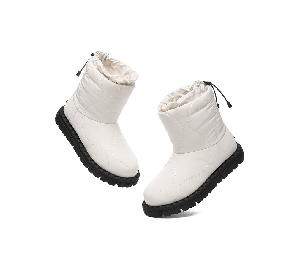 EVERAU® UGG Boots Women Sheepskin Wool Waterproof Drawstring Boots Sonita - UGG Boots - White - AU Ladies 4 / AU Men 2 / EU 35 - Uggoutlet