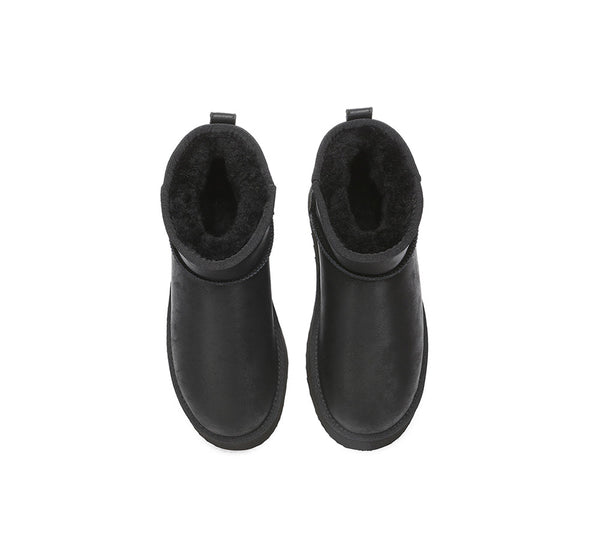 EVERAU® UGG Boots Women Sheepskin Wool Ankle Platform Romi - UGG EXPRESS