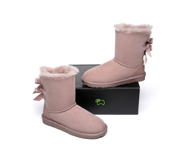 EVERAU® UGG Boots Women Short Back Bow EVERAU