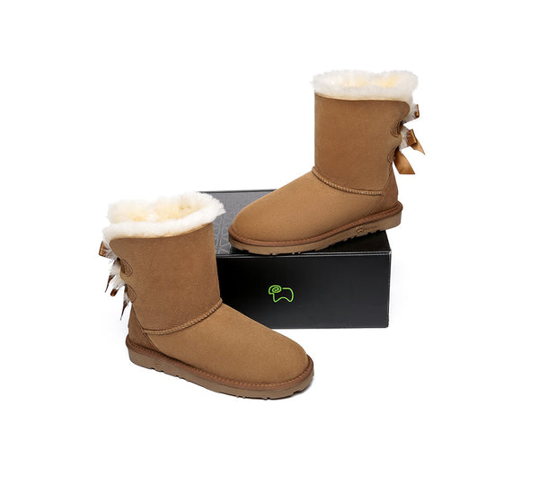 EVERAU® UGG Boots Women Short Back Bow EVERAU