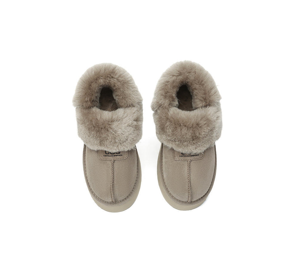 AUSTRALIAN SHEPHERD® UGG Slippers Women Removable Wool Strap Slingback Platform Suzie - UGG EXPRESS